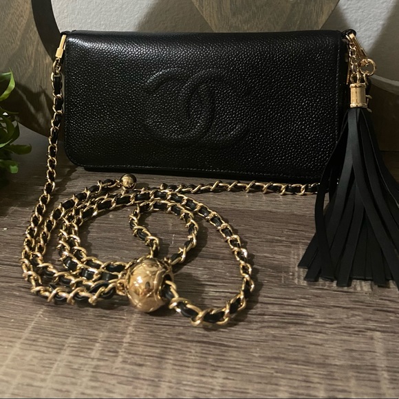 CHANEL Handbags - ⚜️💋Chanel Timeless WOC Pearl Crush Crossbody Chain Black / Gold Tone